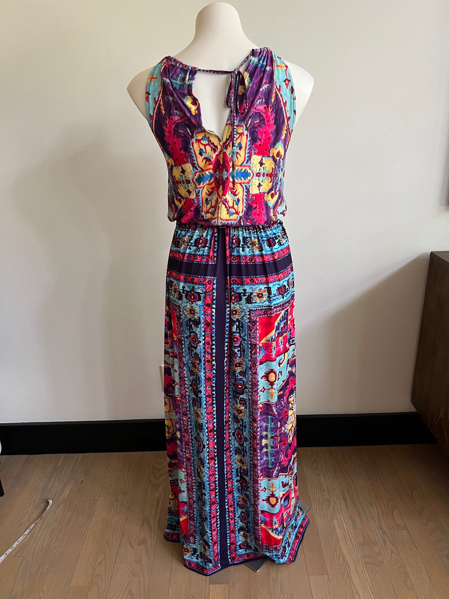 colorful sleeveless maxi - XS