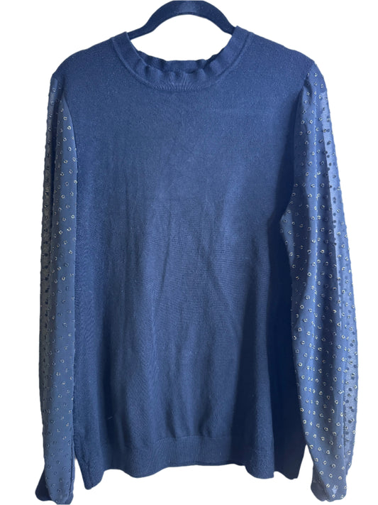 black sweater sheer sleeves - medium?