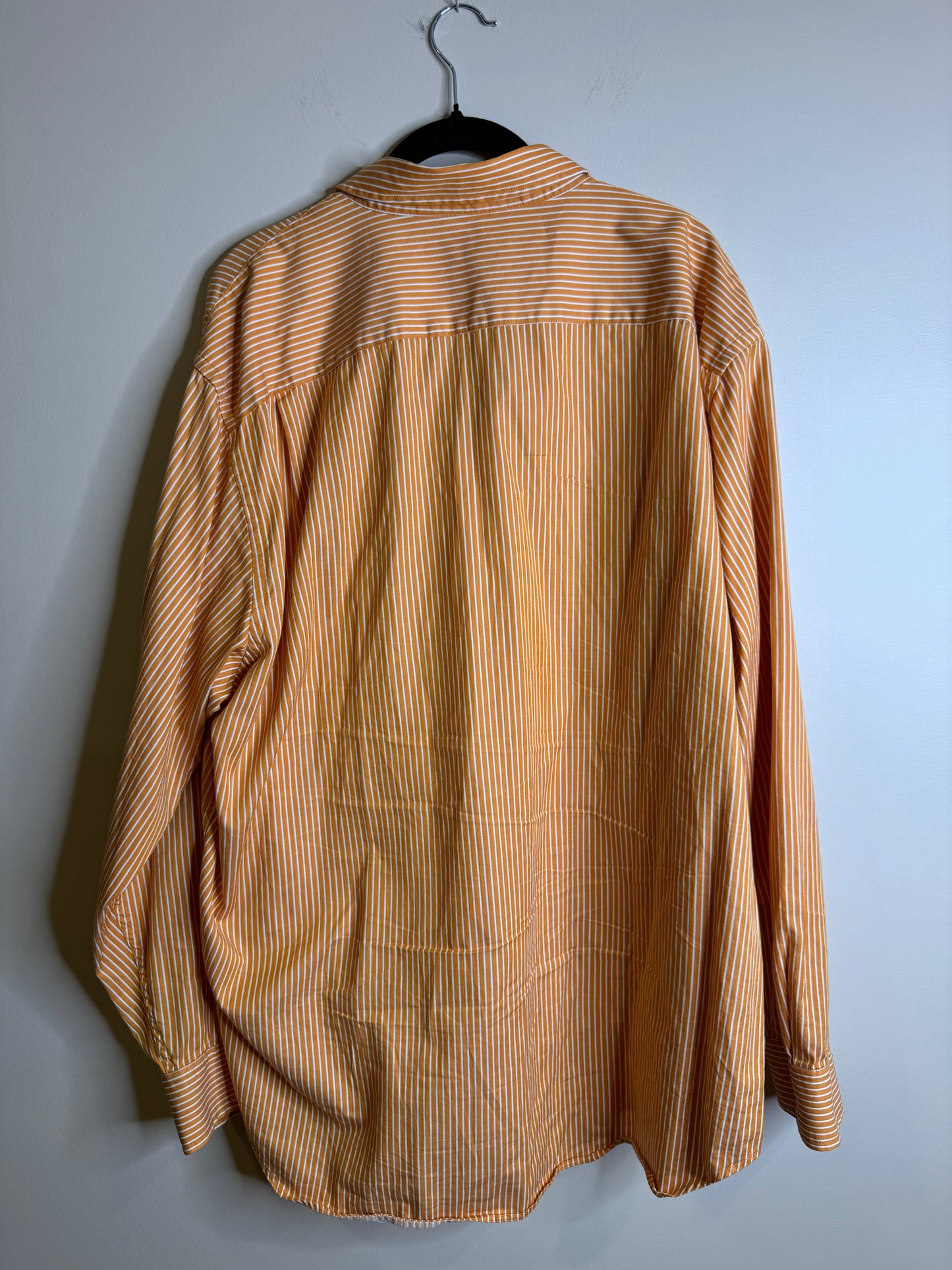 orange striped dress shirt/dress - XXL
