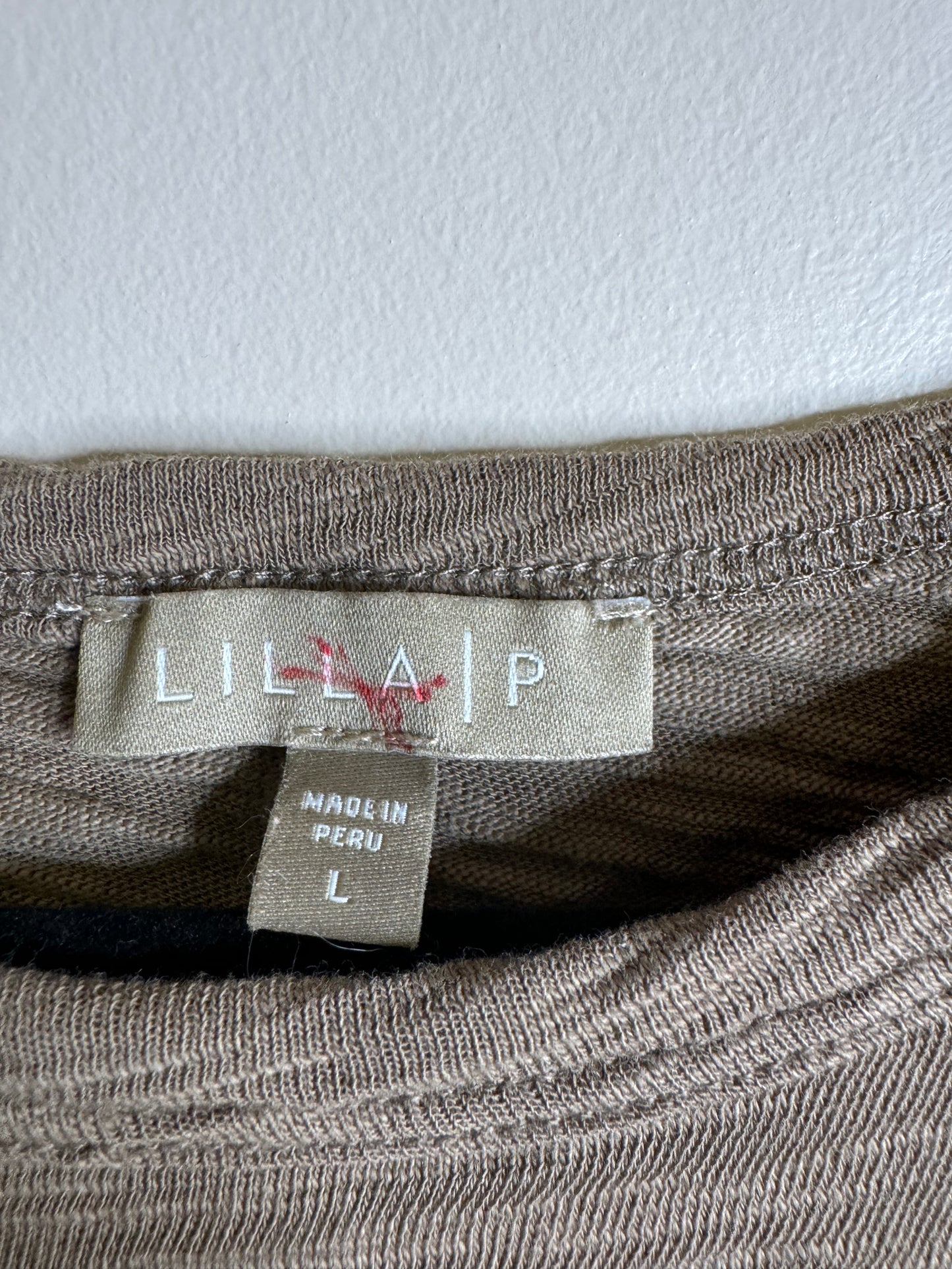 khaki long sleeve - large