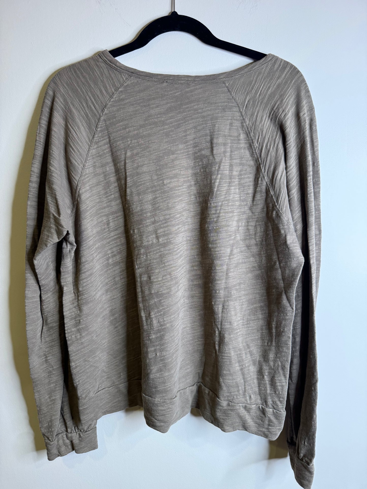 khaki long sleeve - large