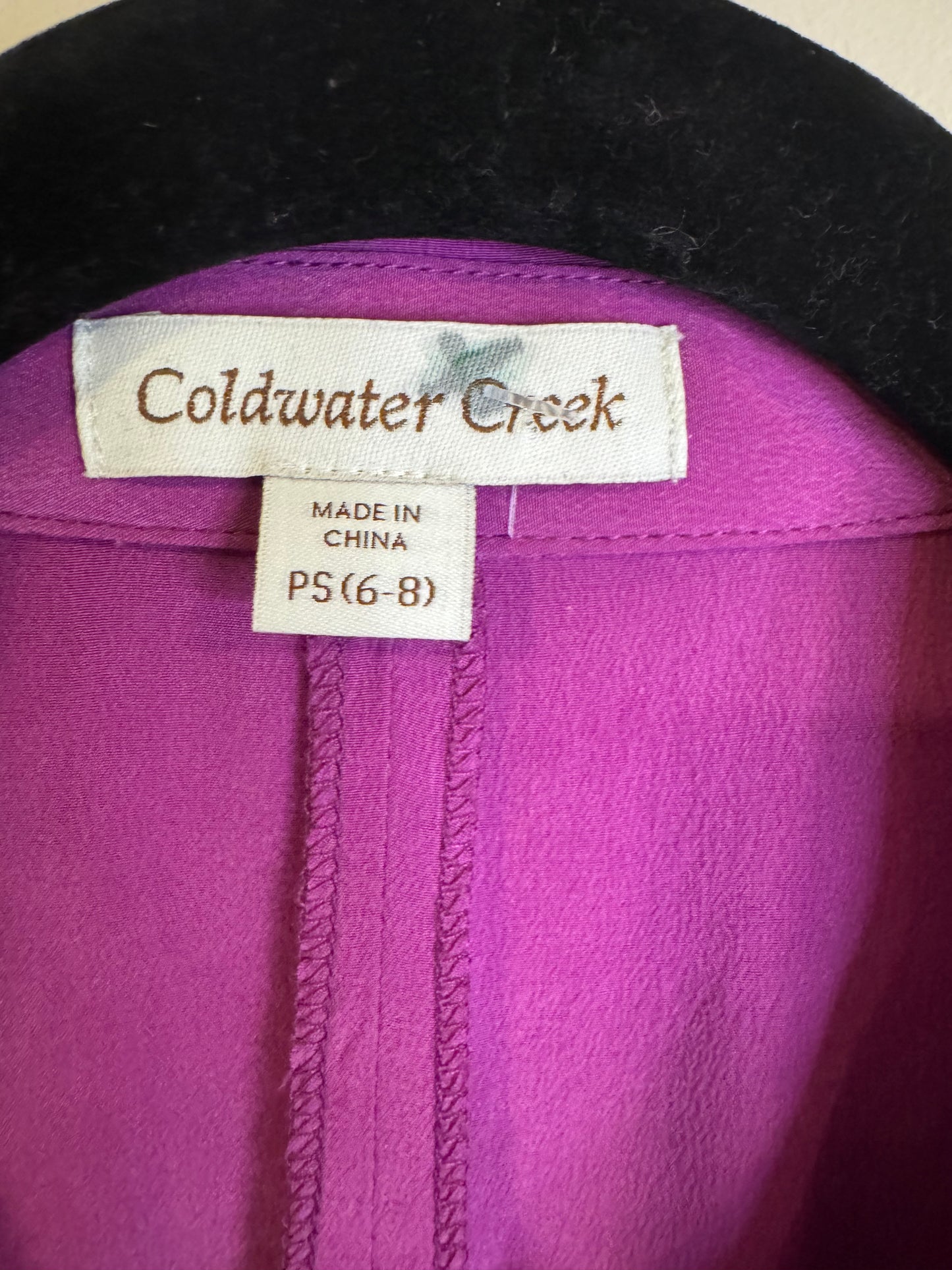 purple silk dress - petite 6-8 NWT retail $150