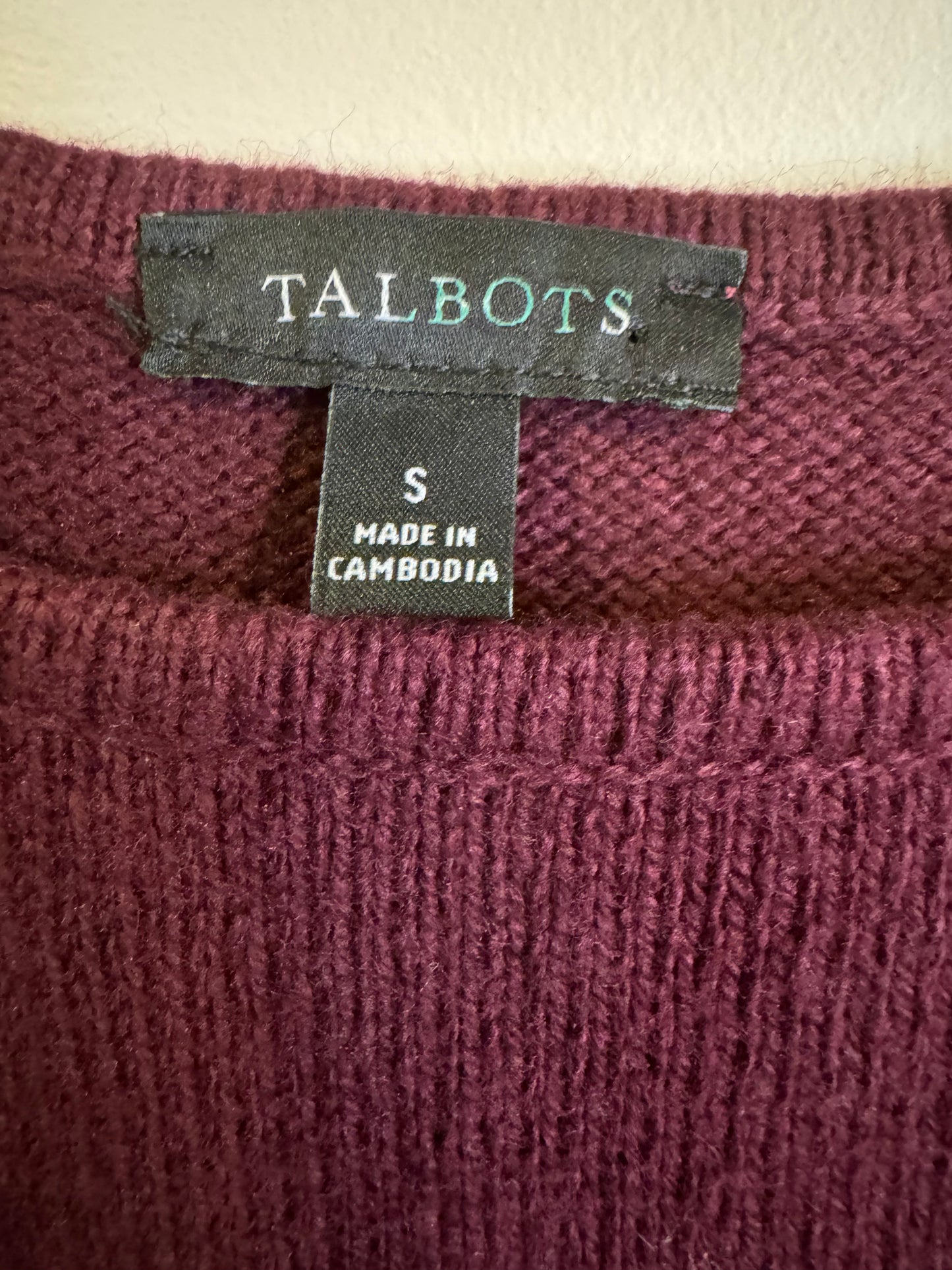 maroon sweater tank - small