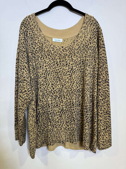 Calvin Klein leopard print top - XL