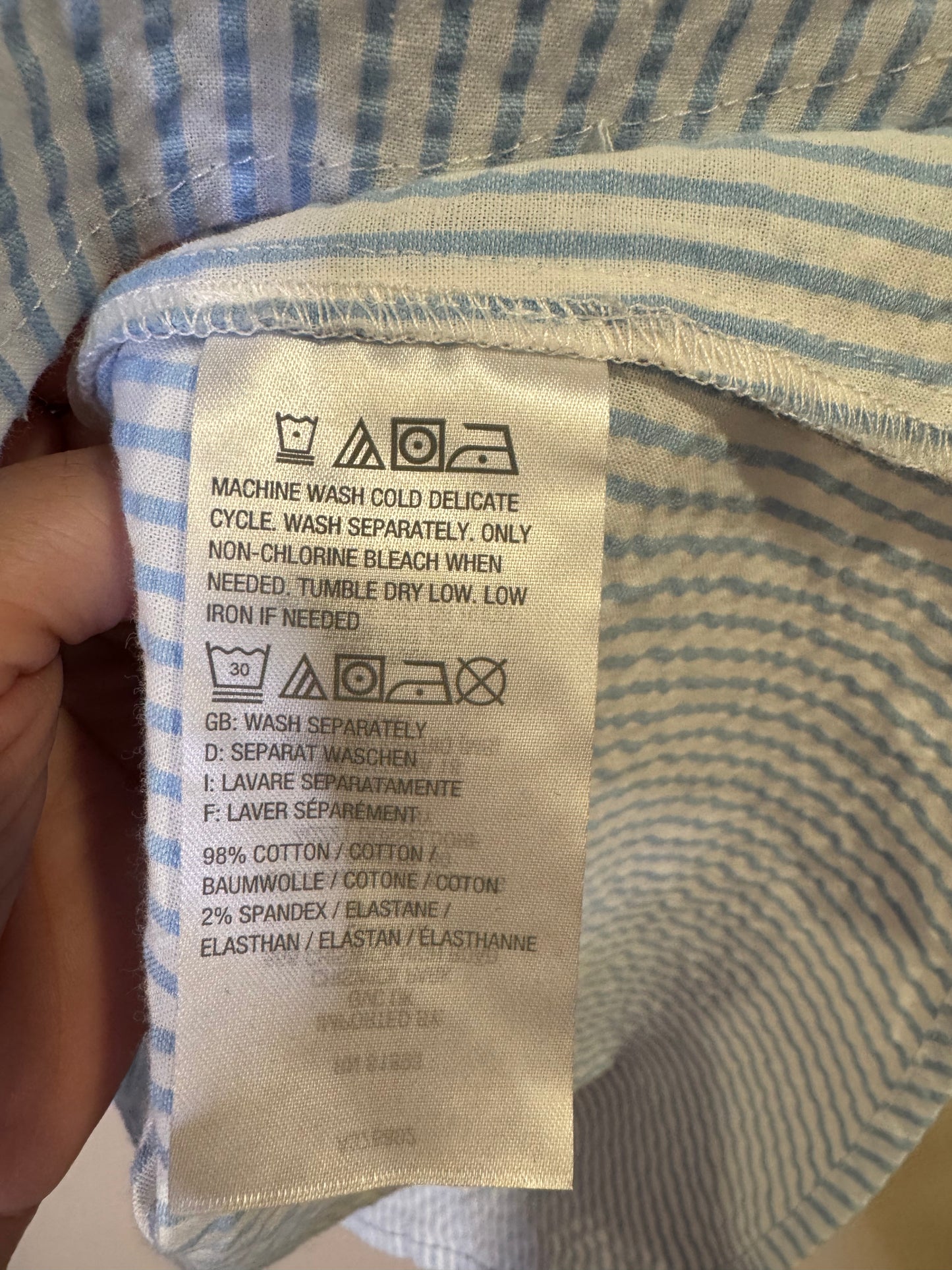 striped seek sucker shirt - 1X
