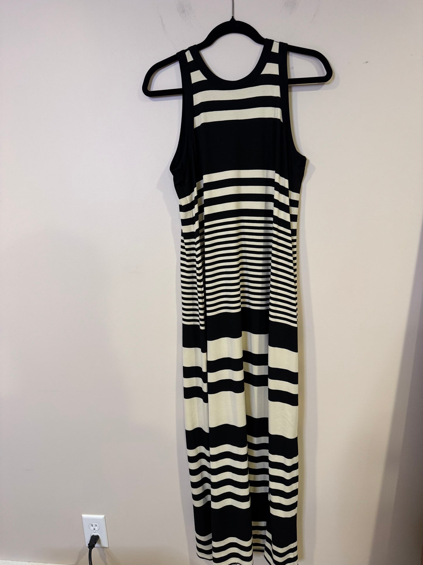 striped maxi dress - large