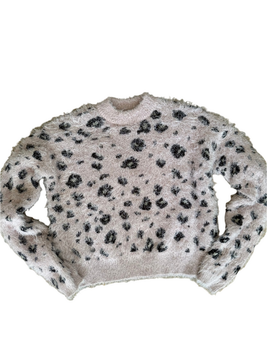 Leopard Eyelash Sweater - Medium