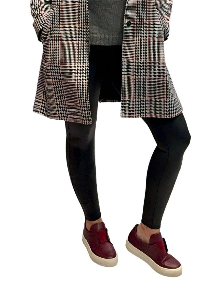 Spanx black faux leather leggings - size Medium NWT