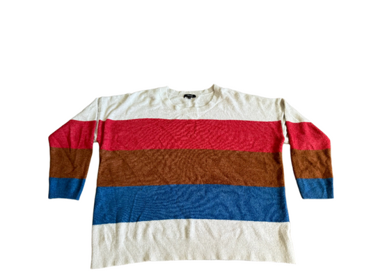 Wide stripe boxy sweater - 1XL