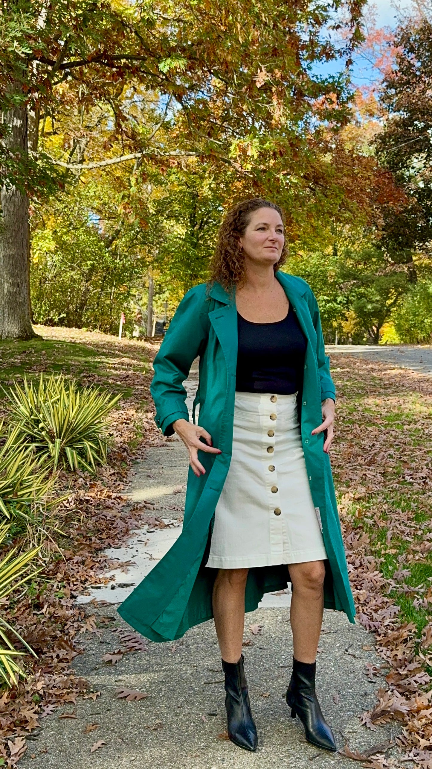 long white denim skirt NWT - size 4