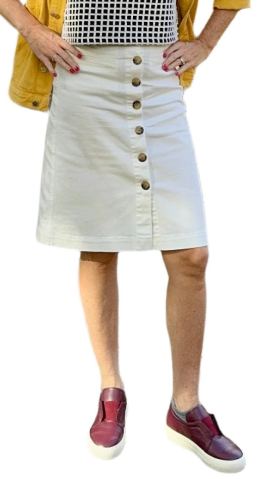 long white denim skirt NWT - size 4