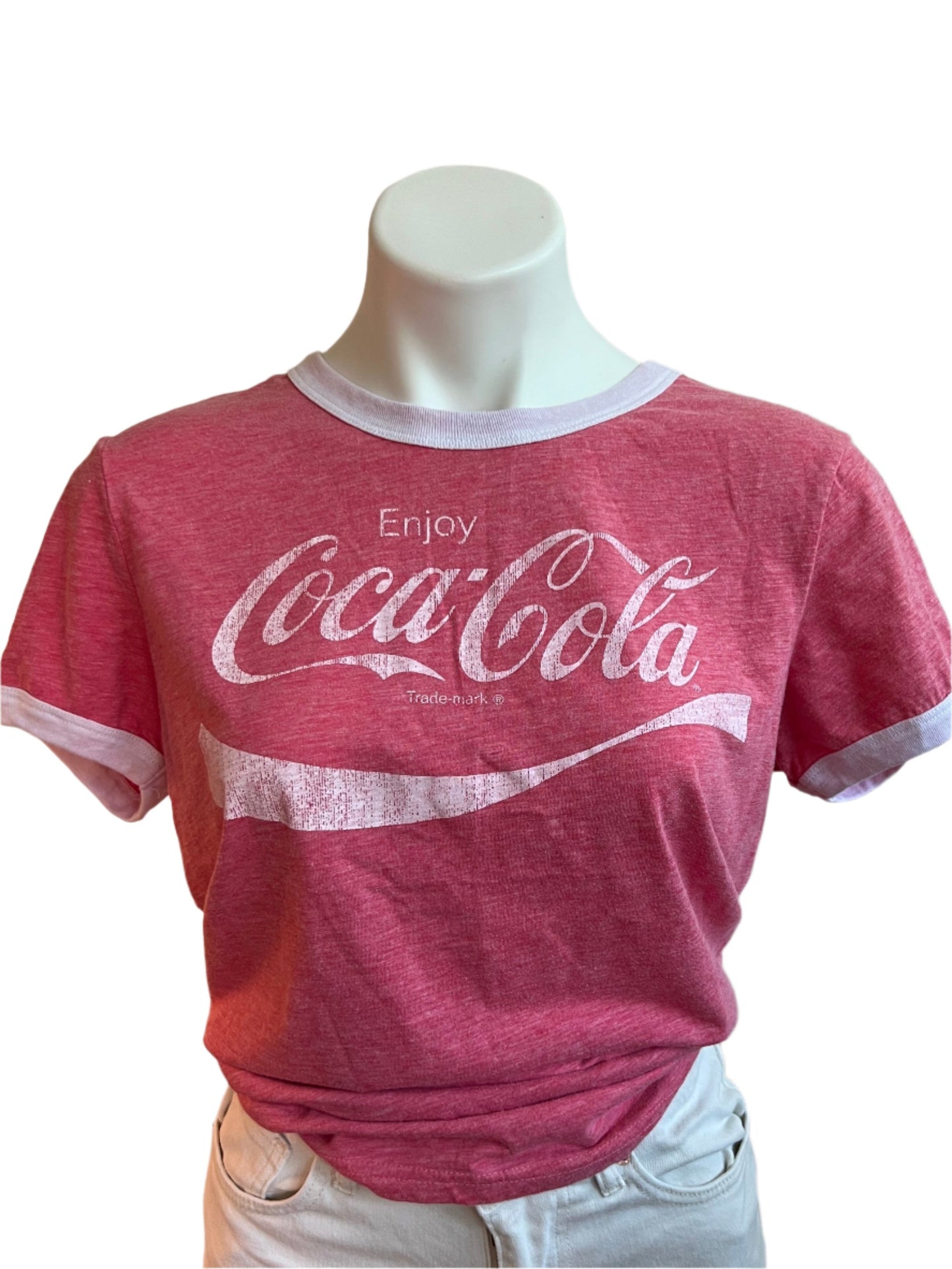 Coca Cola Ringer T-shirt - Medium