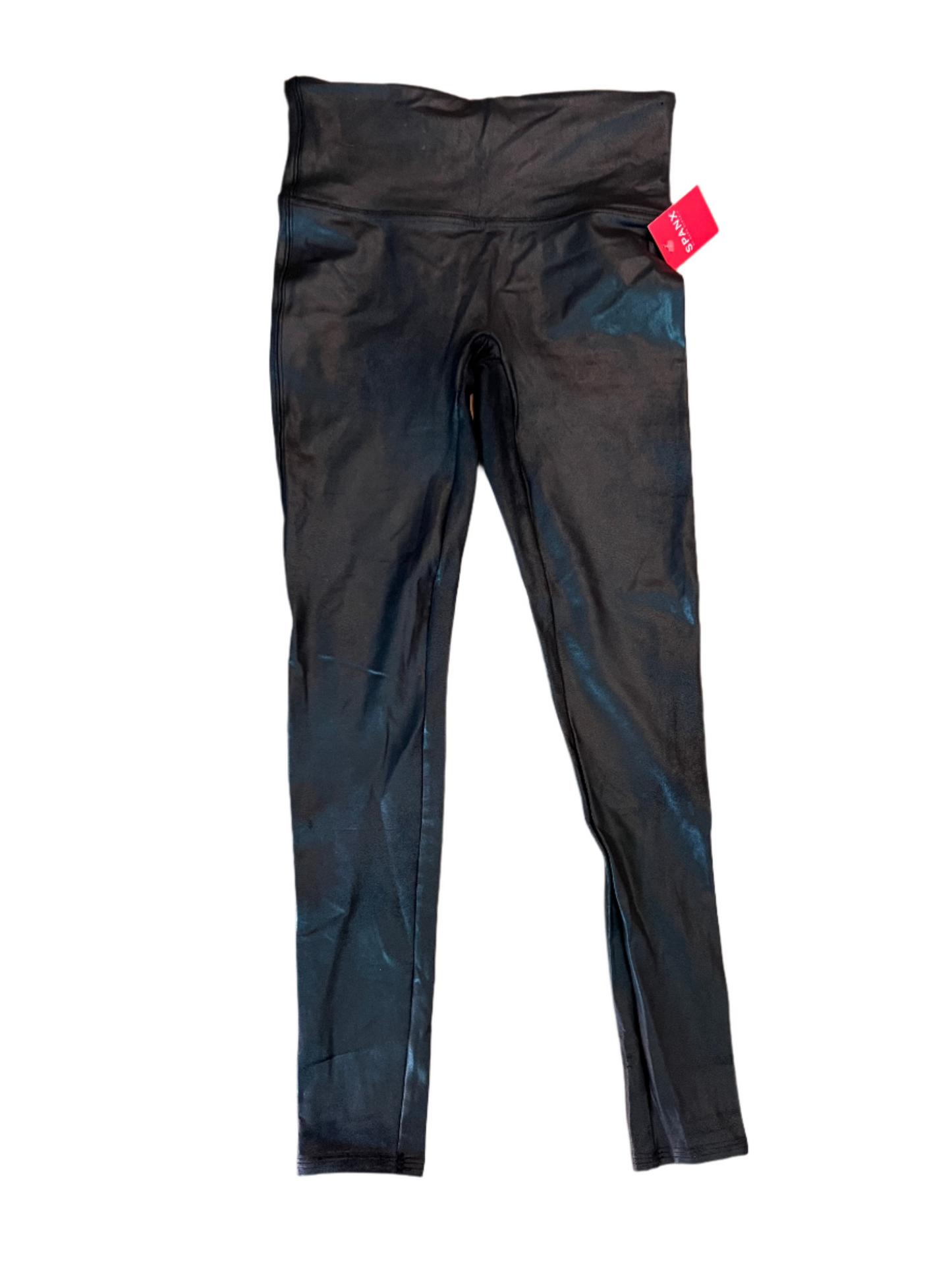 Spanx black faux leather leggings - size Medium NWT