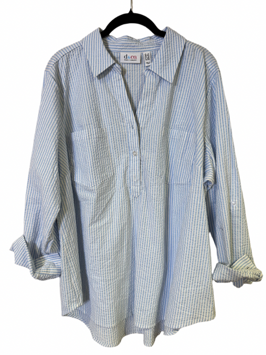striped seek sucker shirt - 1X