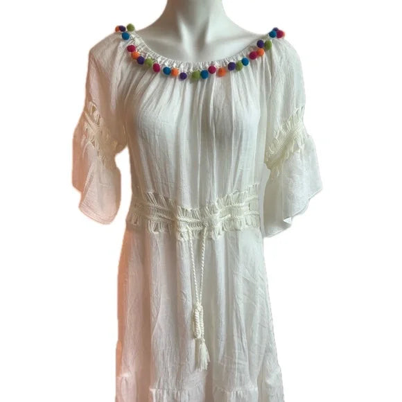 cover up with pom poms