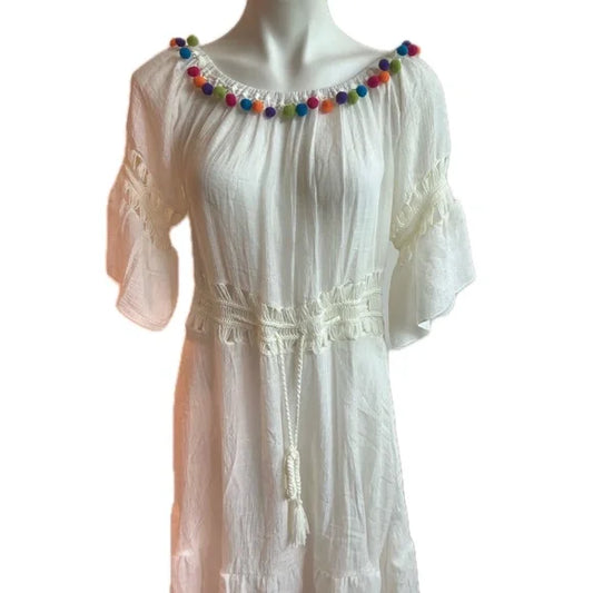 cover up with pom poms