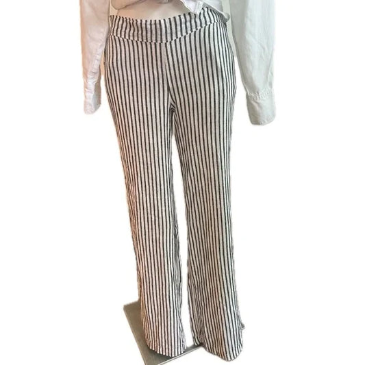 Ashley Free Style black white striped pants - size Small