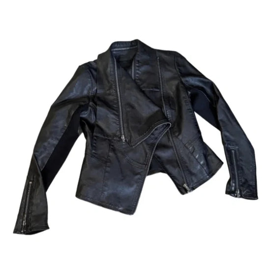 vegan leather Moto jacket - size small